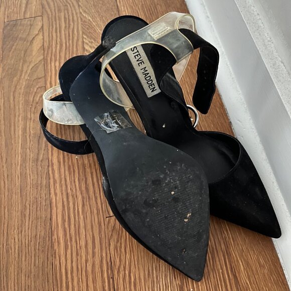 Steve Madden Diva Black Suede Heels – Size 8.5 - Picture 5 of 5